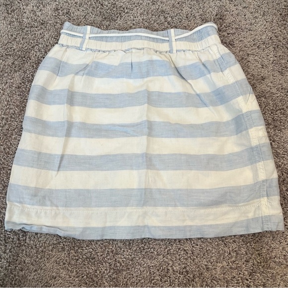 {Loft} Blue and Off-White Striped Linen Skirt - Picture 5 of 7